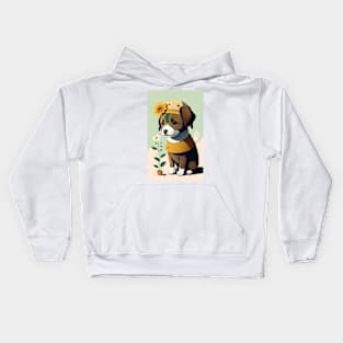 a cute dog Kids Hoodie